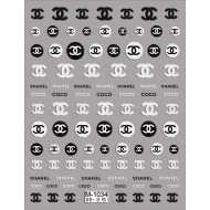 5D-M1034   10pcs/lot Embossed Chanel Nail Stickers