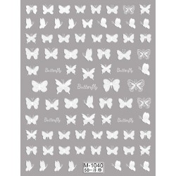 5D-M1040   10pcs/lot Butterfly Embossed Nail Stickers