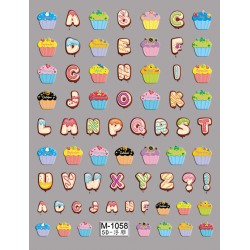 5D-M1058   10pcs/lot Embossed Nail Stickers