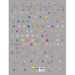 5D-M1071   10pcs/lot Star Embossed Nail Stickers