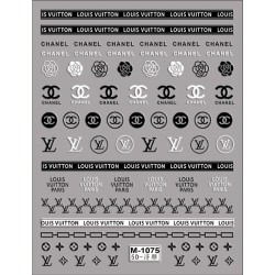 5D-M1075   10pcs/lot Chanel Embossed Nail Stickers