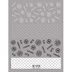 5D-M1076   10pcs/lot Chanel Embossed Nail Stickers