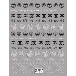 5D-M1077   10pcs/lot Chanel Embossed Nail Stickers