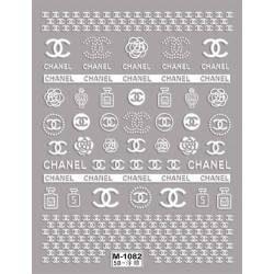 5D-M1082   10pcs/lot Chanel Embossed Nail Stickers