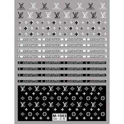 5D-M1083   10pcs/lot LV Embossed Nail Stickers