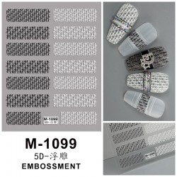 5D-M1099   10pcs/lot Dior Embossed Nail Stickers