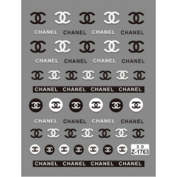 5D-Z1763   10pcs/lot Chanel Embossed Nail Stickers