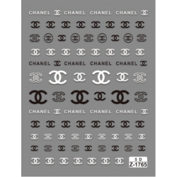 5D-Z1765   10pcs/lot Chanel Embossed Nail Stickers