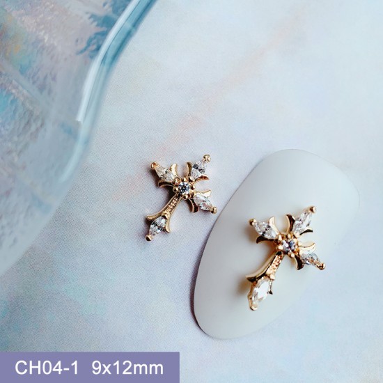 CH04-1   10pcs/lot Chrome Hearts Nail Art