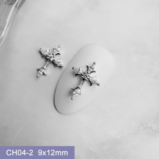 CH04-2   10pcs/lot Chrome Hearts Nail Art