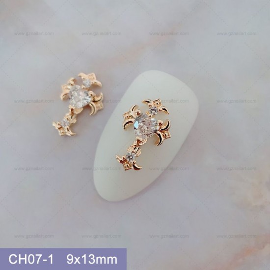 CH07-1    10pcs/lot Chrome Hearts Nail Art