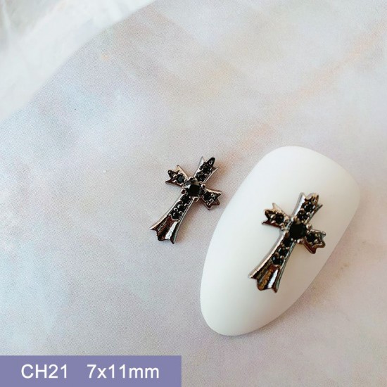 CH20-3   10pcs/lot Chrome Hearts Nail Art