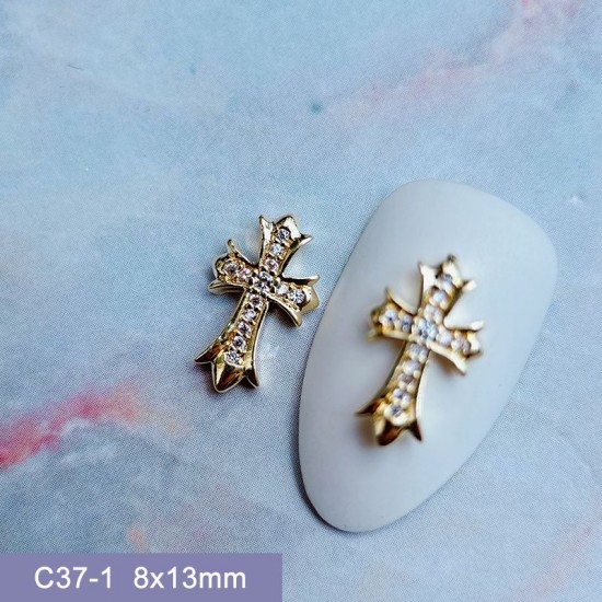 CH37-1   10pcs/lot Chrome Hearts Nail Art