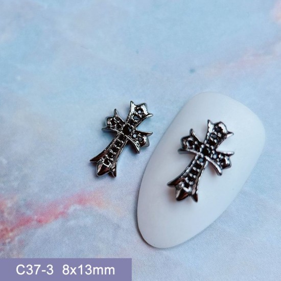 CH37-3   10pcs/lot Chrome Hearts Nail Art