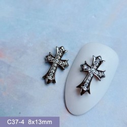 CH37-4   10pcs/lot Chrome Hearts Nail Art