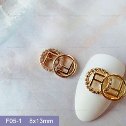 F05-1  10pcs/lot  Fendi Nail Art