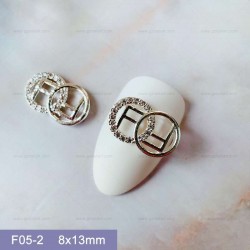 F05-2  10pcs/lot  Fendi Nail Art