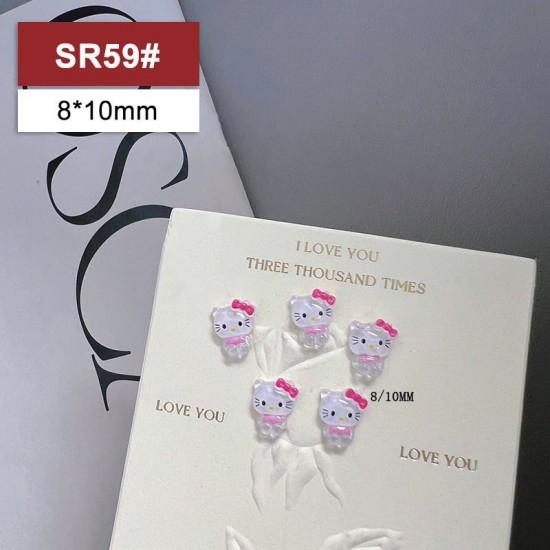 SR59  100pcs/lot Hello Kitty Nail Art