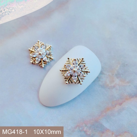 MG418-1   10pcs/lot Snowflake Nail Art