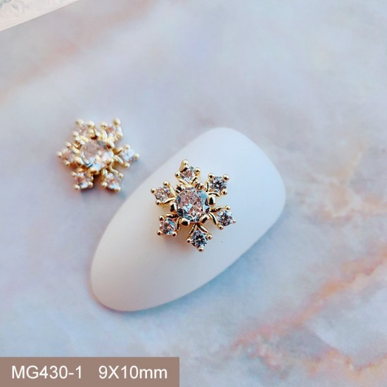 MG430-1   10pcs/lot Snowflake Nail Art