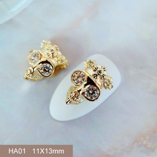 HA01   10pcs/lot Halloween Skull Nail Art