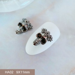 HA02   10pcs/lot Halloween Skull Nail Art