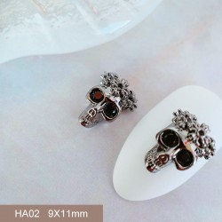 HA02   10pcs/lot Halloween Skull Nail Art