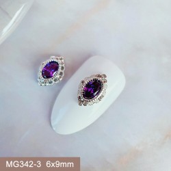 MG342-3  10pcs/lot Oval Zircon Nail Art