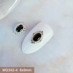 MG342-4  10pcs/lot Oval Zircon Nail Art