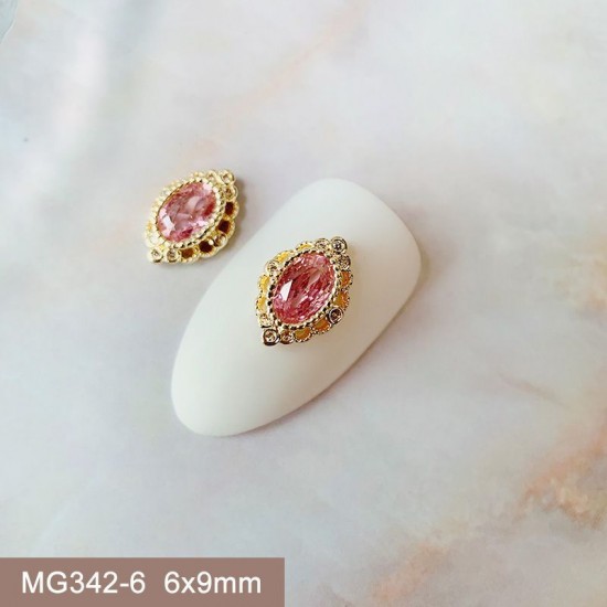 MG342-6  10pcs/lot Oval Zircon Nail Art