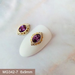 MG342-7  10pcs/lot Oval Zircon Nail Art