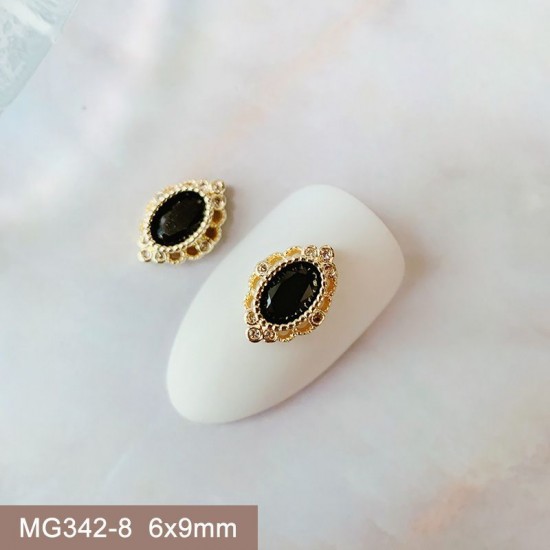 MG342-8  10pcs/lot Oval Zircon Nail Art